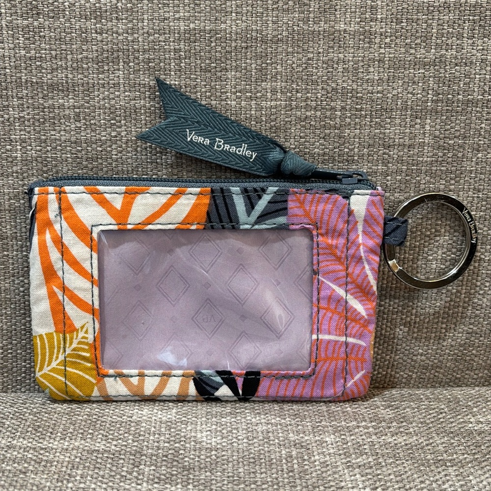 Vera Bradley Zip ID Case Wallet with Keyring